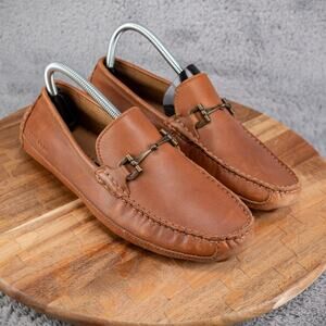 Cole Haan C35784 Wyatt Brown Leather Bit Driver Loafer Shoes Men's Size 7 M